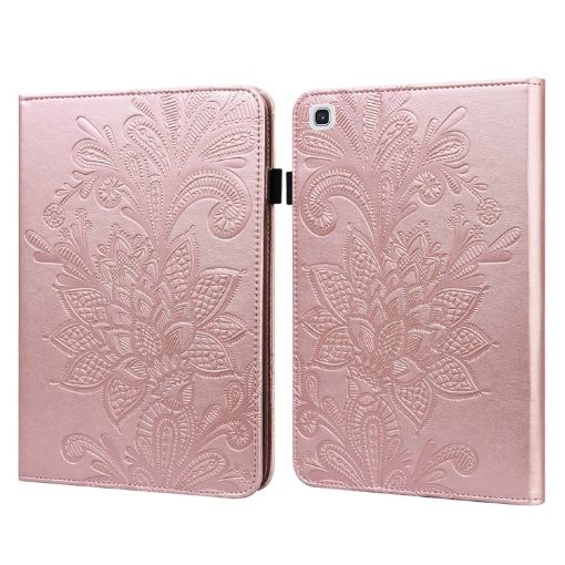 Rose Gold Lace Flower Leather Case for Samsung Galaxy Tab A7 10.4 2020 - 1