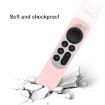 Pink Silicone Protective Case Cover with Rope for Apple TV 4K Siri Remote - 7