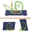 Samsung Galaxy Tab S7 FE T730 Case with Holder & Strap - Navy/Lime - 4