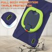 Samsung Galaxy Tab S7 FE T730 Case with Holder & Strap - Navy/Lime - 6