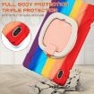 Samsung Galaxy Tab S7 FE T730 Red Silicone PC Case with Holder & Strap - 6