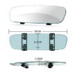 Curved Frameless Rearview Mirror 300mm 3R-339 White Car Retrofit - 2