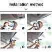 Curved Frameless Rearview Mirror 300mm 3R-339 White Car Retrofit - 4