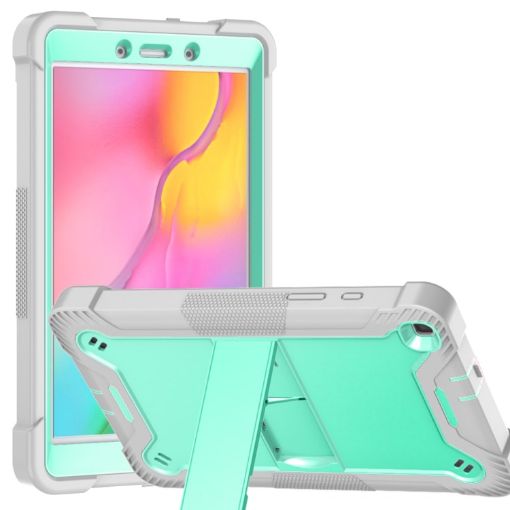 Samsung Galaxy Tab A 8.0 2019 Shockproof Case with Holder Gray/Green - 1