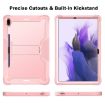 Samsung Galaxy Tab S7 FE Shockproof Case with Holder - Rose Gold - 8
