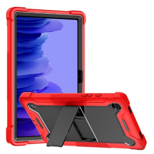 Shockproof Case with Holder for Samsung Galaxy Tab A7 10.4 (2020) - Red/Black - 1
