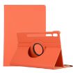 Samsung Galaxy Tab S7 FE T730 Orange 360 Rotating Leather Case - 1
