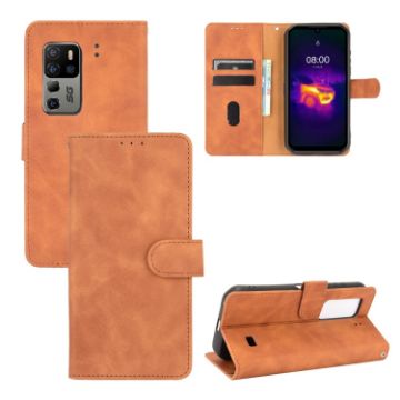 Ulefone Armor 11T 5G Brown PU Leather Case with Holder & Card Slots - 1