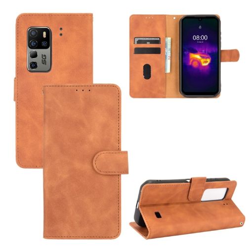 Ulefone Armor 11T 5G Brown PU Leather Case with Holder & Card Slots - 1