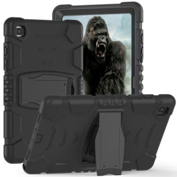 Samsung Galaxy Tab A7 T500 Shockproof Case with Holder - Black - 1
