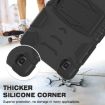 Samsung Galaxy Tab A7 T500 Shockproof Case with Holder - Black - 6