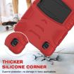 Samsung Galaxy Tab A7 T500 Shockproof Case with Holder Red+Black - 6