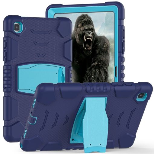 Samsung Galaxy Tab A7 T500 Shockproof Case with Holder - NavyBlue/Blue - 1