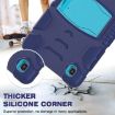 Samsung Galaxy Tab A7 T500 Shockproof Case with Holder - NavyBlue/Blue - 6
