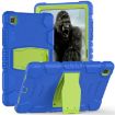 Samsung Galaxy Tab A7 T500 Shockproof Case with Holder - Blue/Lime - 1