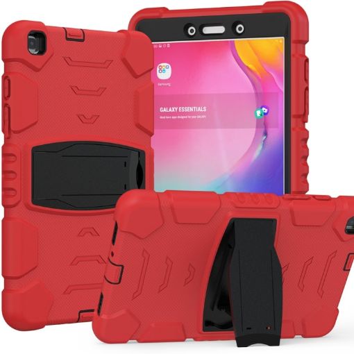 Samsung Galaxy Tab A8.0 2019 T290 Shockproof Case Red+Black Holder - 1