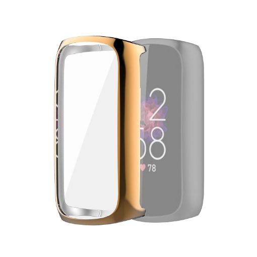 Fitbit Luxe Rose Gold TPU Electroplating Protective Case Cover - 1