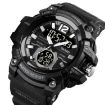 SKMEI 1725 Black LED Digital Watch - Three Time Display, Luminous - 1