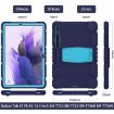 Samsung Galaxy Tab S7+/S7 FE/S8+ 3-Layer Case with Holder (NavyBlue+Blue) - 4