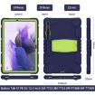 Samsung Galaxy Tab S7+/S7 FE/S8+ 3-Layer Case with Holder (NavyBlue+Lime) - 4