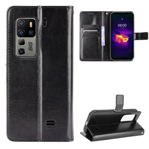 Ulefone Armor 11/11T 5G Leather Case with Holder & Card Slots (Black) - 1