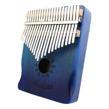 Acacia Wood Kalimba 21 Tone Thumb Piano - Aurora Blue-Sun Instrument - 1
