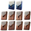 21 Tone Acacia Wood Kalimba Thumb Piano - Brown Cat Design - 2