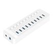 ORICO CT2U3-10AB-WH 10-Port USB HUB with Switches, US Plug, White - 1