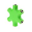 6 in 1 Audio Adapter 3.5mm Jack Multi Port Hub Aux Splitter (Black) - 4