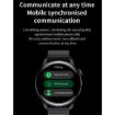 M103 1.35" IPS Smart Watch, IP67 Waterproof, Leather Strap, Black - 3