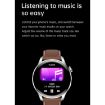 M103 1.35" IPS Smart Watch, IP67 Waterproof, Leather Strap, Black - 4
