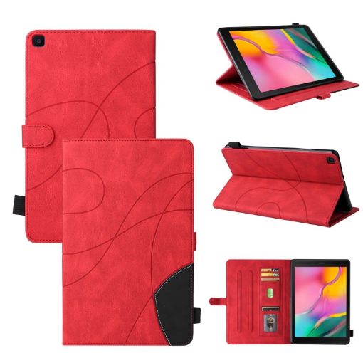 Samsung Galaxy Tab A 8.0 (2019) T295 Red PU Leather Case with Holder - 1