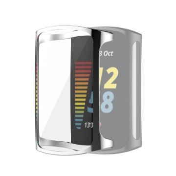 Fitbit Charge 5 Silver TPU Electroplating Protective Case Cover - 1