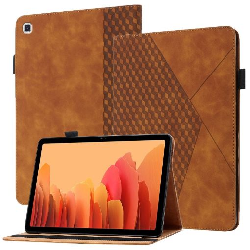 Samsung Galaxy Tab A7 10.4 2020 Leather Case with Card Slots, Brown - 1