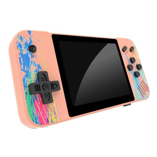 G3 Macaron Pink Handheld Game Console - 3.5" Screen, 800 Built-in Games - 1