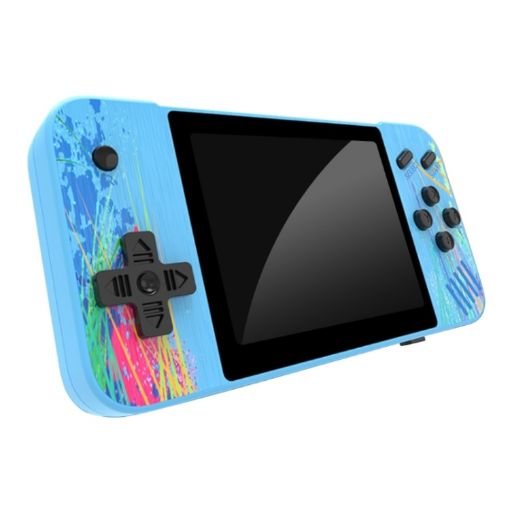 G3 Macaron 3.5" Screen Handheld Game Console - 800 Built-in Games Blue - 1