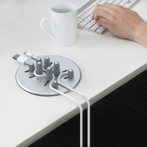 R-JUST BJ15 Aluminum Magnetic Data Cable Storage & Phone Bracket - 1