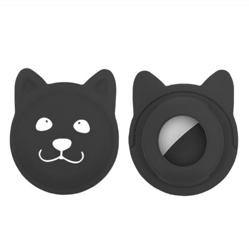 Cute Cartoon Pet Collar Anti-lost Tracker Case for AirTag - Black - 1