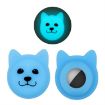Cute Cartoon Pet Collar Tracker Case for AirTag - Fluorescent Blue - 1