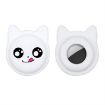 Naughty Smile Cute Cartoon Pet Collar AirTag Tracker Case (White) - 1