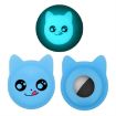 Fluorescent Blue Pet Collar Silicone Case for AirTag - Anti-lost Tracker - 1