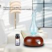 Wood Essential Oil Diffuser Aromatherapy Machine, EU Plug, Dark Brown - 8