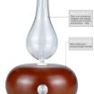 Wood Essential Oil Diffuser Aromatherapy Machine, US Plug (Dark Brown) - 3
