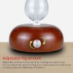Wood Essential Oil Diffuser Aromatherapy Machine, US Plug (Dark Brown) - 4