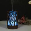 USB 200ml Wooden Essential Oil Aromatherapy Humidifier Dark Brown - 1