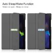 Samsung Galaxy Tab A8 2021 Leather Case, Three-Fold Holder, Grey - 5
