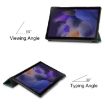 Samsung Galaxy Tab A8 2021 Leather Case, Three-Fold Holder, Dark Green - 6