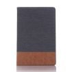 Samsung Galaxy Tab A7 T500 Leather Case, Dark Grey, Cross Texture - 2