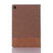 Samsung Galaxy Tab A7 T500 Leather Case, Light Brown, Cross Texture - 3