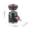 PULUZ Aluminum Alloy Ball Head Tripod Mount with Cold Shoe - US Stock - 2